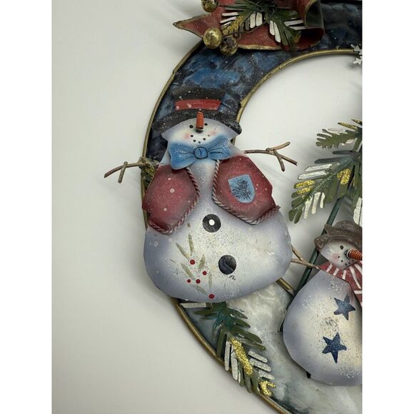 "Let It Snow" snowman wreath - Picture 2 of 7